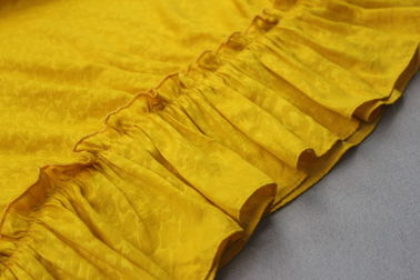 Fashion Style Comfortable Long Sleeve Blouse Yellow Color For Autumn Season