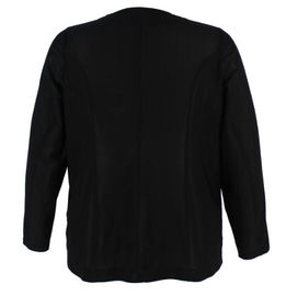 Slim Lined Female Formal Blazer With Zipper Pockets Black Color For Winter